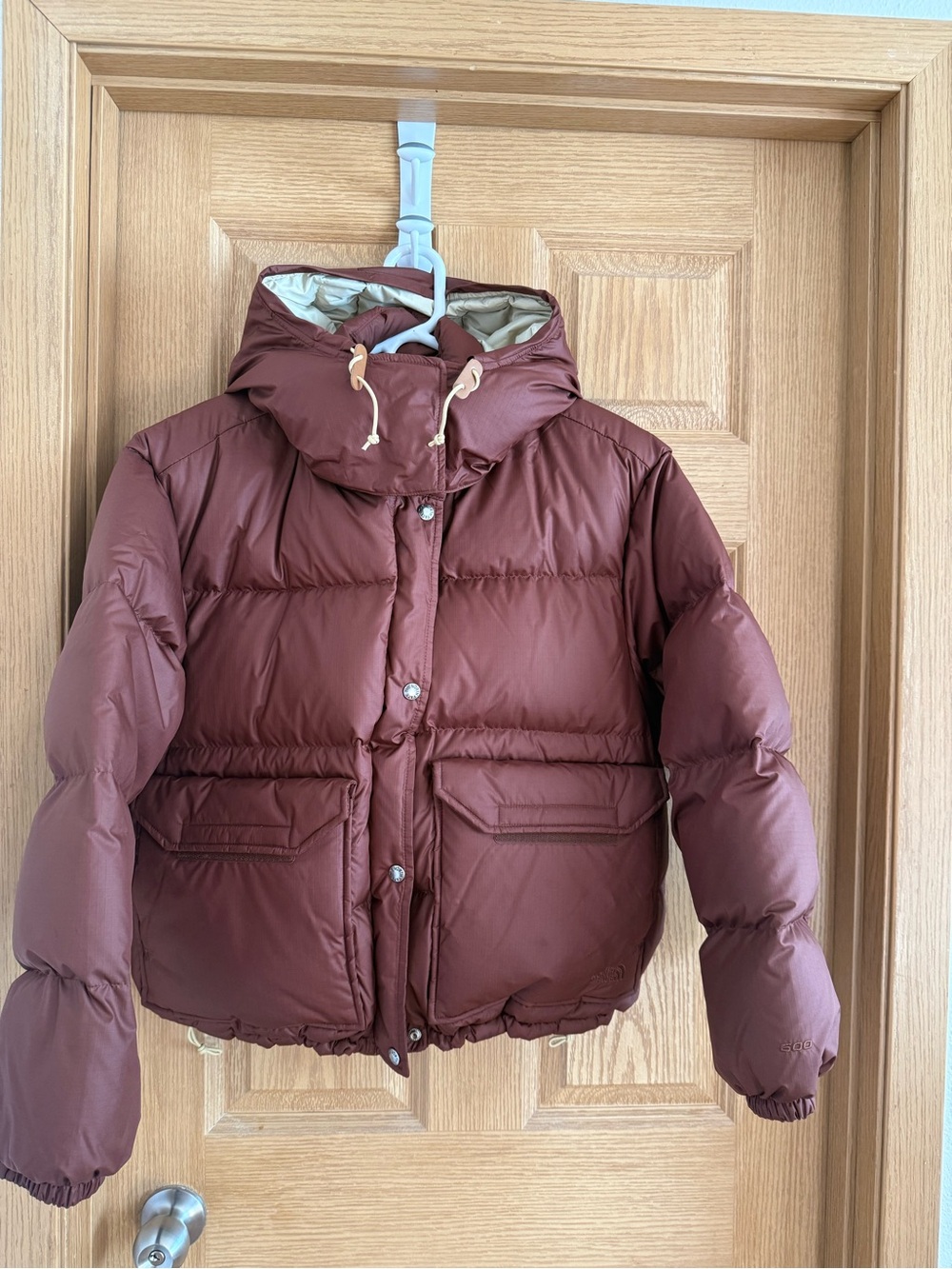 The North Face Kids Maroon Hooded Puffer Jacket